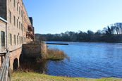 Stanley Mills on the banks of the River Tay at Stanley, Perthshire, Scotland